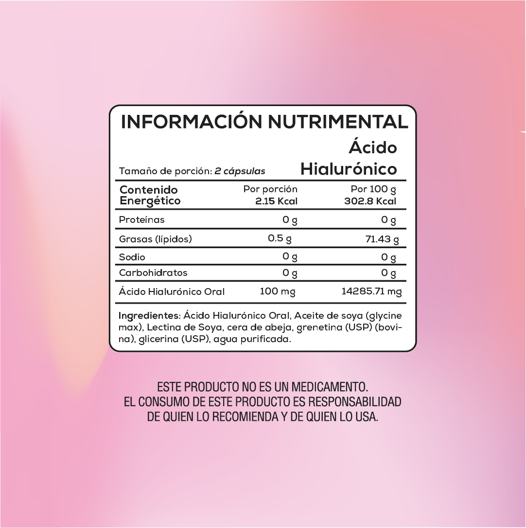 Ácido Hialurónico - 90 cápsulas