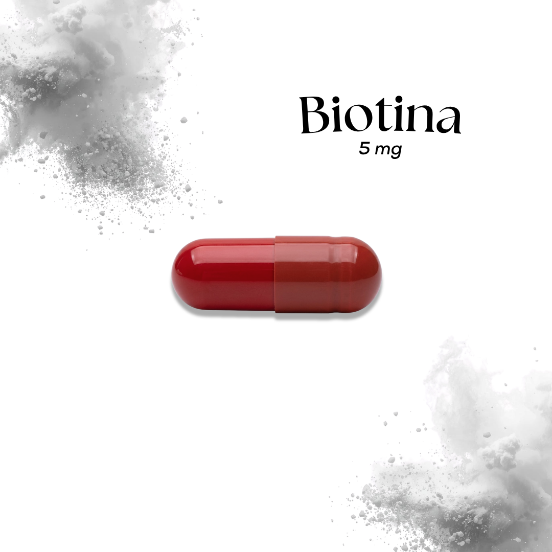 Biotina 5 mg | Vitamina B7 de Alta Potencia | 30 cápsulas