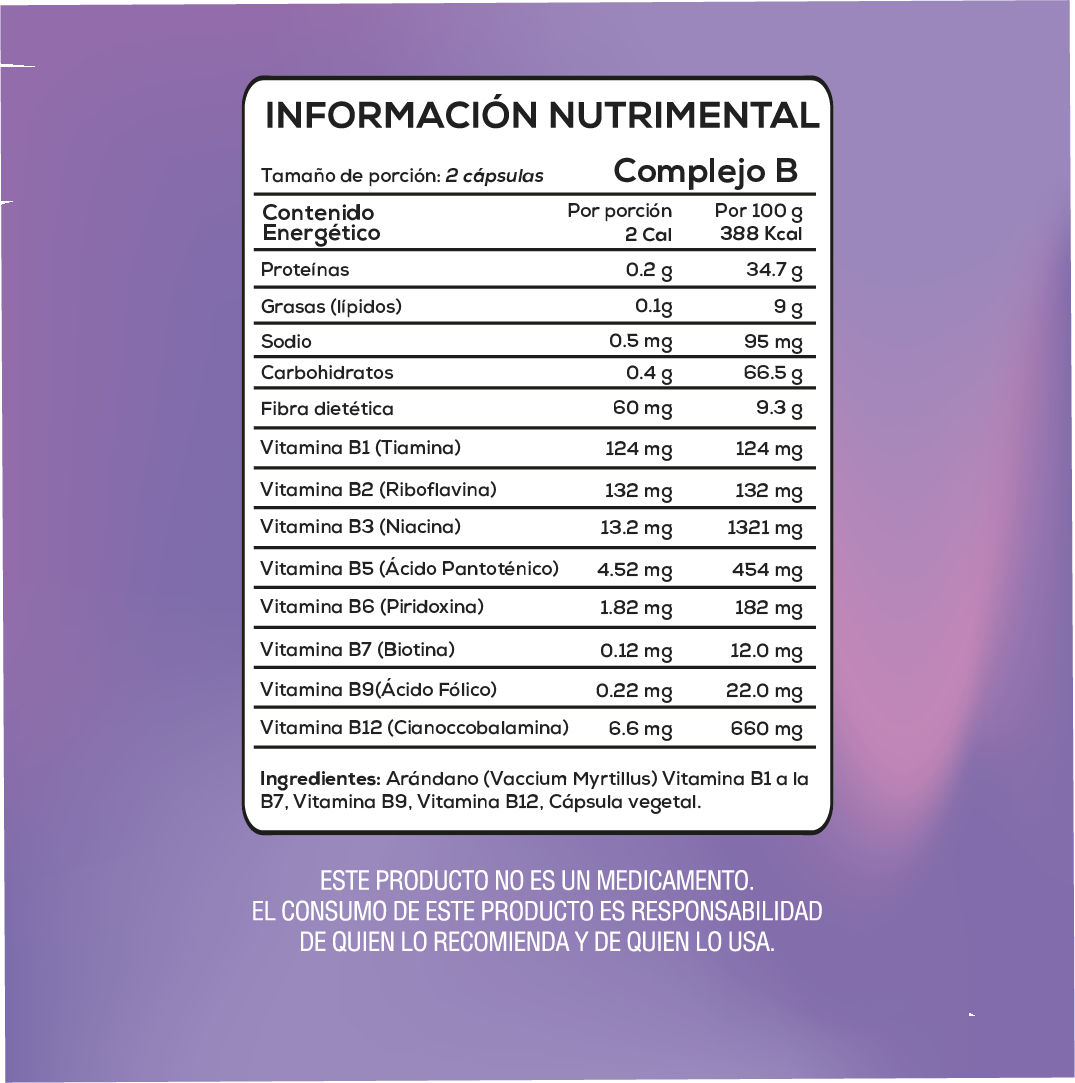 Complejo B | Fórmula Completa con 9 Vitaminas del Grupo B | 90 cápsula ...