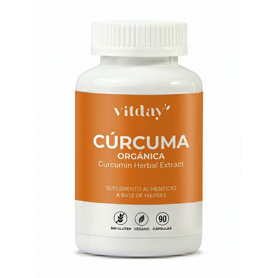 Cúrcuma Orgánica 1400 mg | Alta en Curcumina + Pimienta Negra | 90 cápsulas
