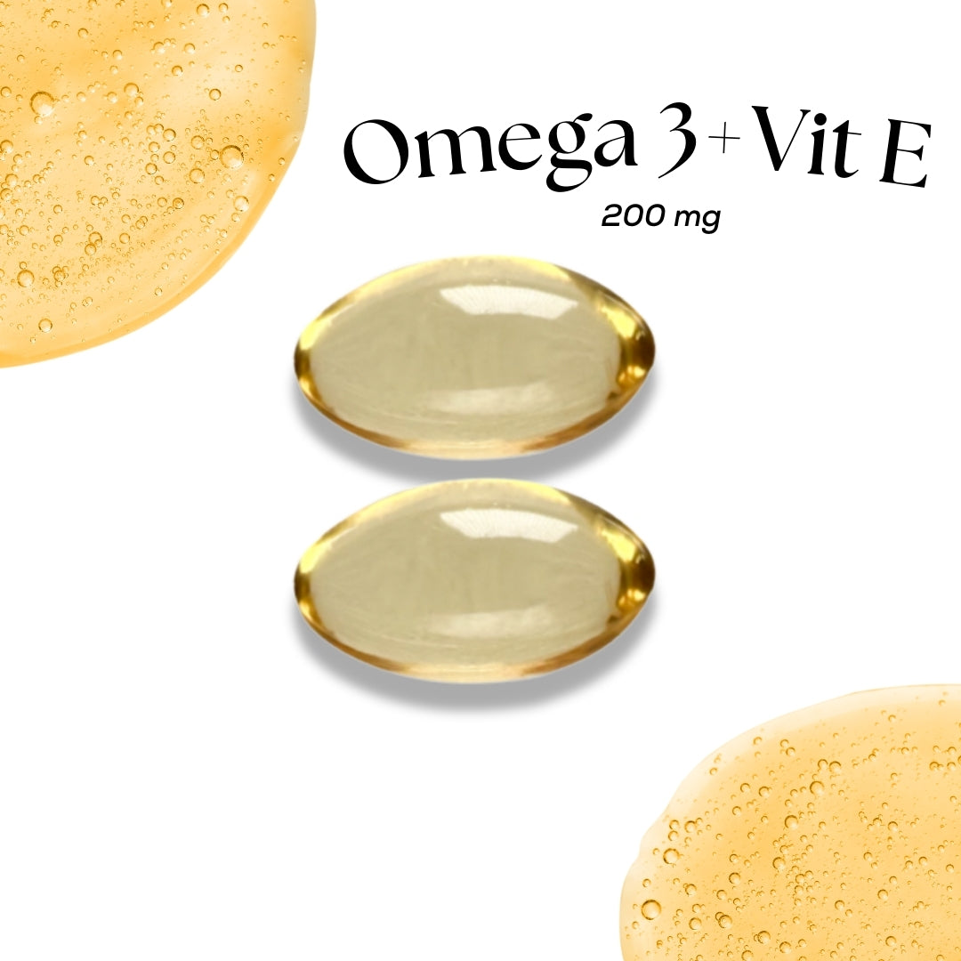Omega 3 + Vitamina E | 960 mg Aceite de Pescado | EPA 180 mg + DHA 120 mg | 60 cápsulas
