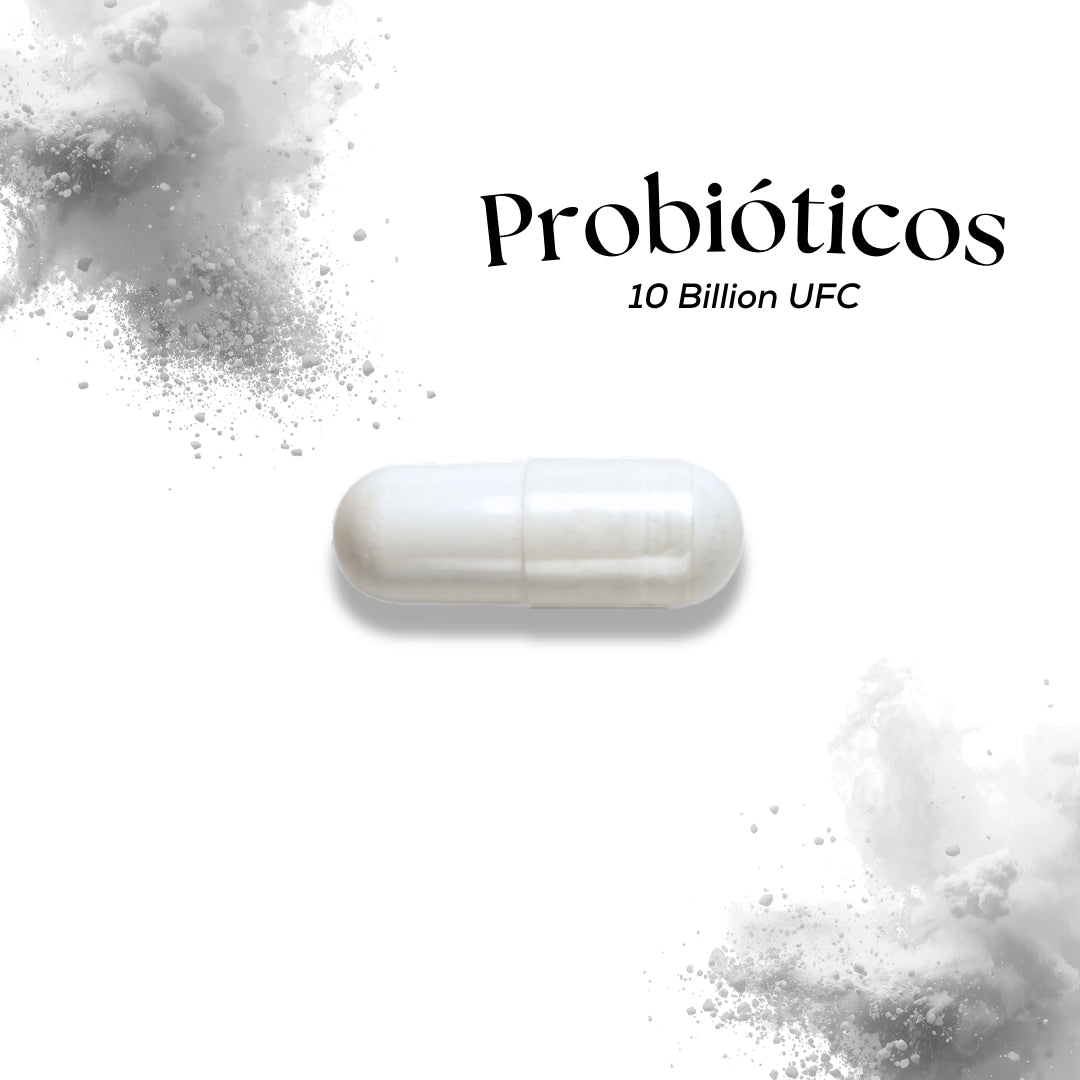 Probióticos | 10 Billion UFC | Mezcla de 6 Cepas + Prebióticos | 30 cápsulas