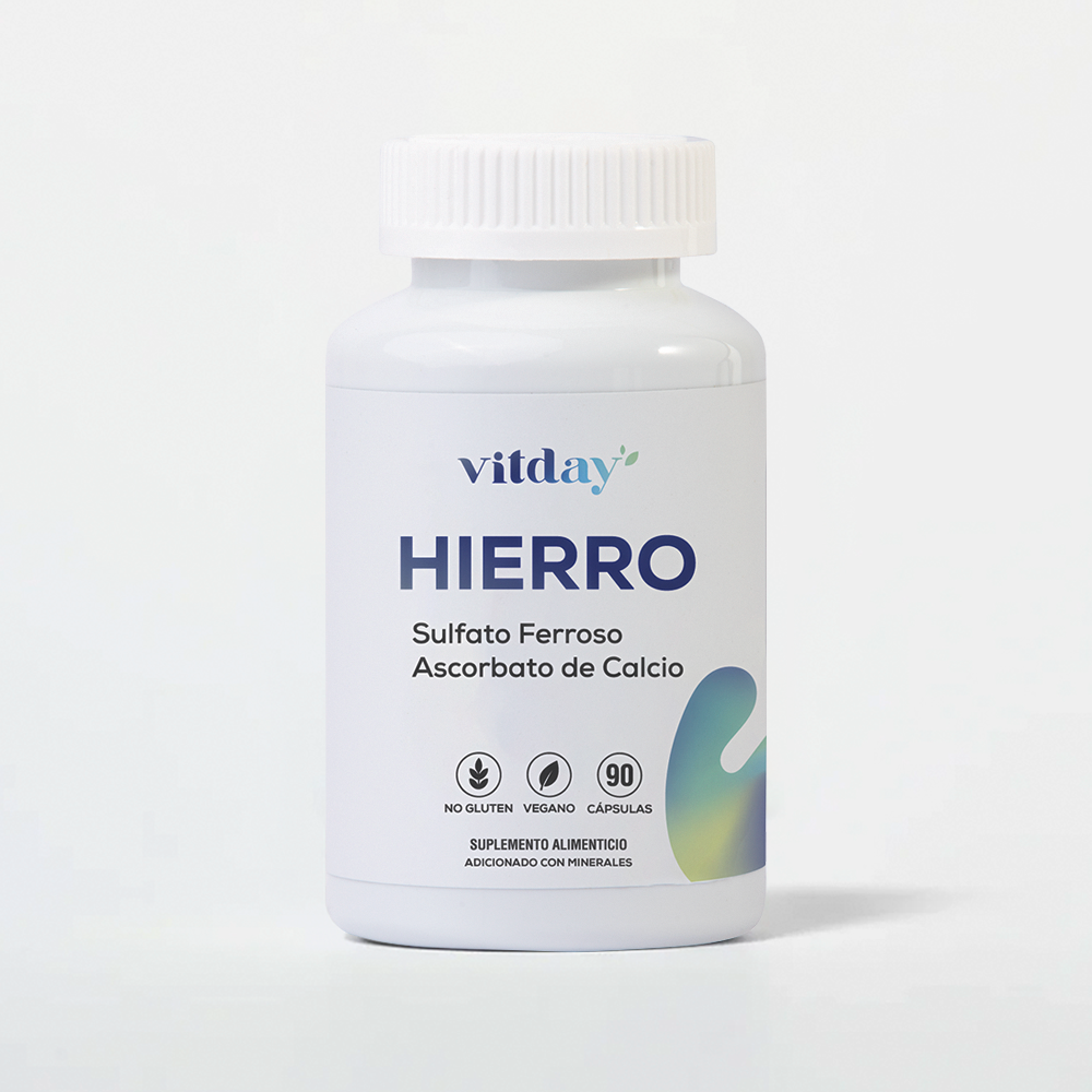 Hierro 200 mg | Con Ascorbato de Calcio | 90 cápsulas