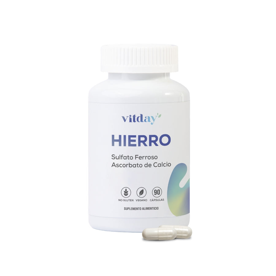Hierro 200 mg | Con Ascorbato de Calcio | 90 cápsulas