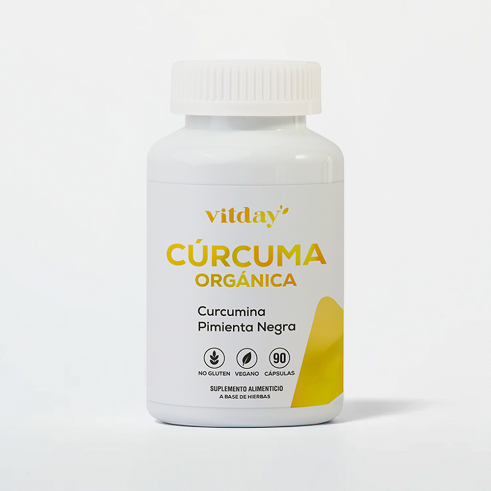Cúrcuma Orgánica 1400 mg | Alta en Curcumina + Pimienta Negra | 90 cápsulas